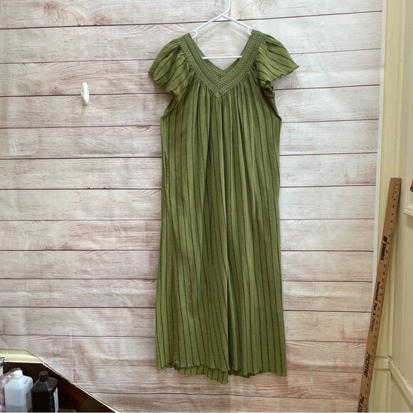 SOFT SURROUNDINGS MAXI DRESS WITH COTTON CROCHET TRIM - Picture 1 of 6